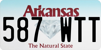 AR license plate 587WTT