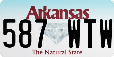 AR license plate 587WTW