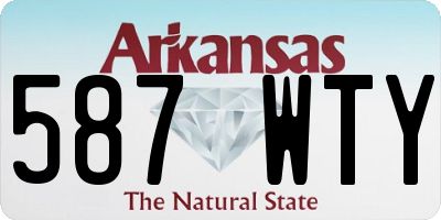 AR license plate 587WTY