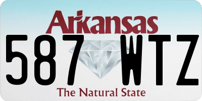 AR license plate 587WTZ