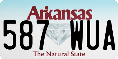 AR license plate 587WUA