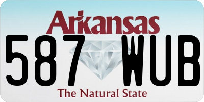 AR license plate 587WUB