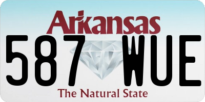 AR license plate 587WUE