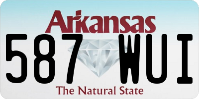 AR license plate 587WUI