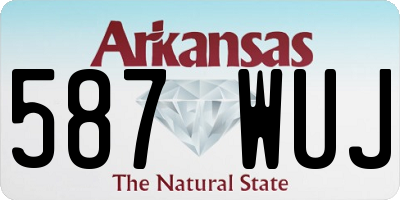 AR license plate 587WUJ