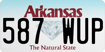 AR license plate 587WUP