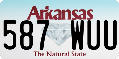 AR license plate 587WUU