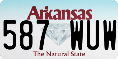 AR license plate 587WUW