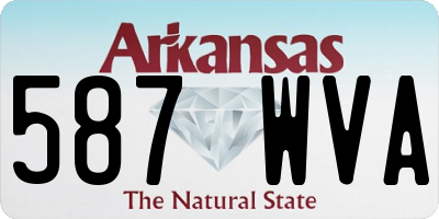 AR license plate 587WVA
