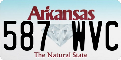 AR license plate 587WVC