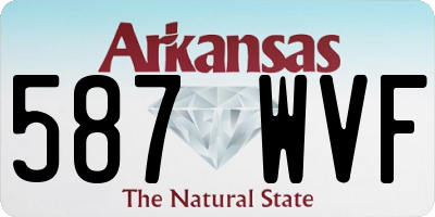 AR license plate 587WVF