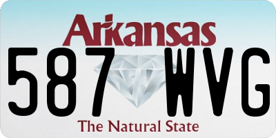 AR license plate 587WVG