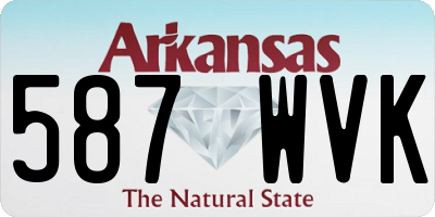 AR license plate 587WVK