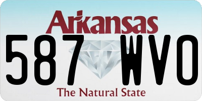 AR license plate 587WVO