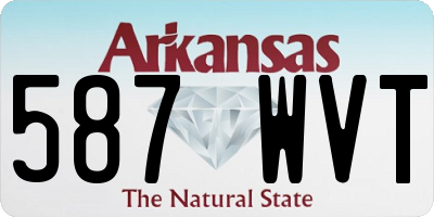 AR license plate 587WVT