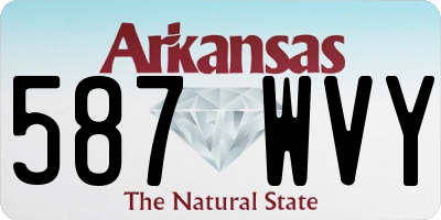 AR license plate 587WVY