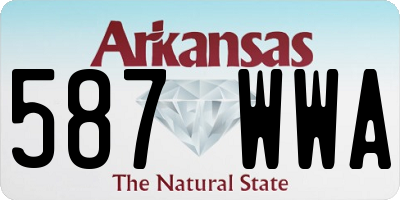 AR license plate 587WWA