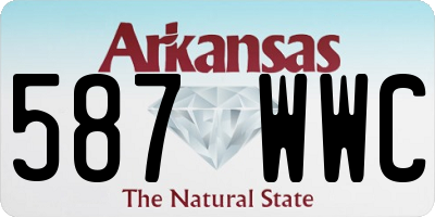 AR license plate 587WWC