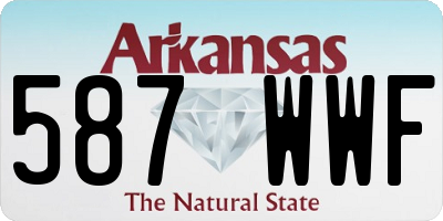 AR license plate 587WWF