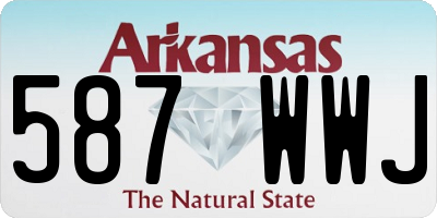 AR license plate 587WWJ