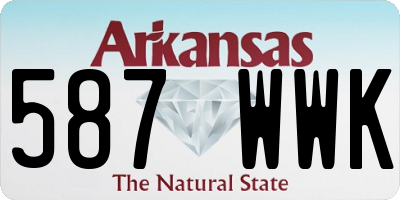 AR license plate 587WWK