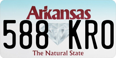 AR license plate 588KRO