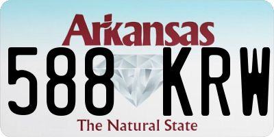 AR license plate 588KRW
