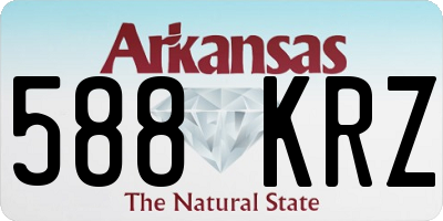 AR license plate 588KRZ