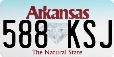 AR license plate 588KSJ