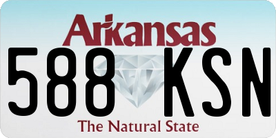 AR license plate 588KSN