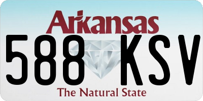 AR license plate 588KSV