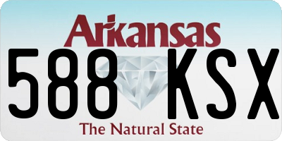 AR license plate 588KSX
