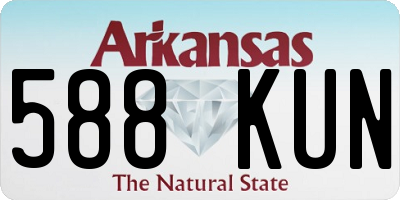 AR license plate 588KUN