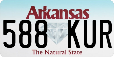 AR license plate 588KUR