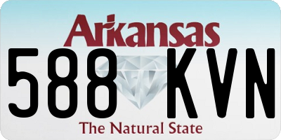 AR license plate 588KVN
