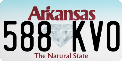 AR license plate 588KVO