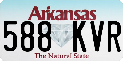 AR license plate 588KVR