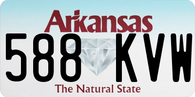 AR license plate 588KVW