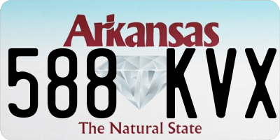 AR license plate 588KVX