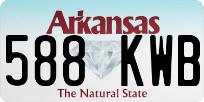 AR license plate 588KWB