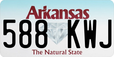AR license plate 588KWJ