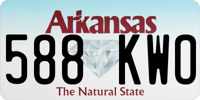 AR license plate 588KWO