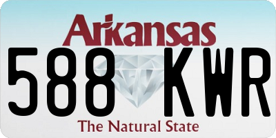 AR license plate 588KWR