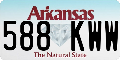 AR license plate 588KWW