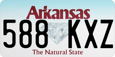 AR license plate 588KXZ