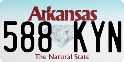AR license plate 588KYN