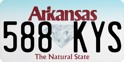 AR license plate 588KYS