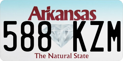 AR license plate 588KZM