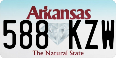 AR license plate 588KZW