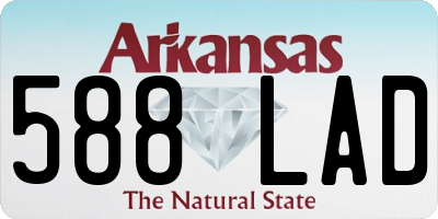 AR license plate 588LAD